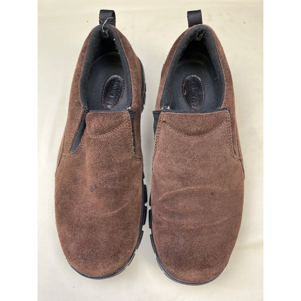 Land's End Men's Brown Suede Slip On Shoes Size9 SKU 5576